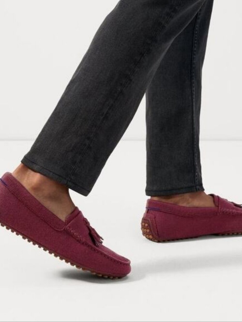 Rothy’s Merino Wool Tassel Driving Loafer in Merlot Men’s Size 9